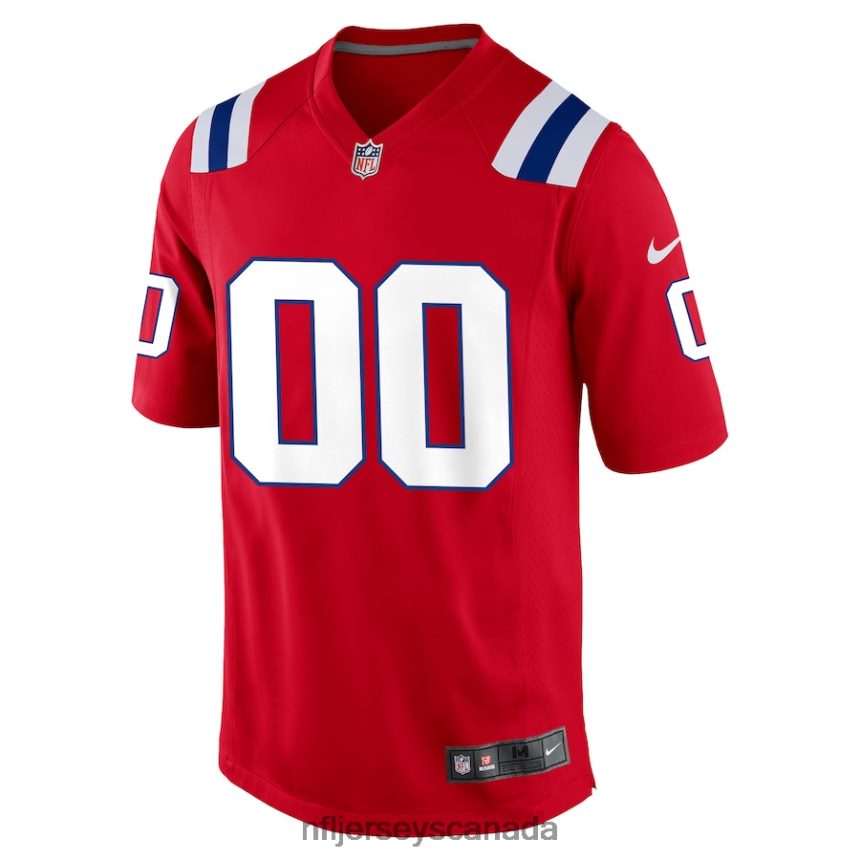 Men New England Patriots Nike Red Alternate Custom Jersey Clothing NFL TBXFR6319