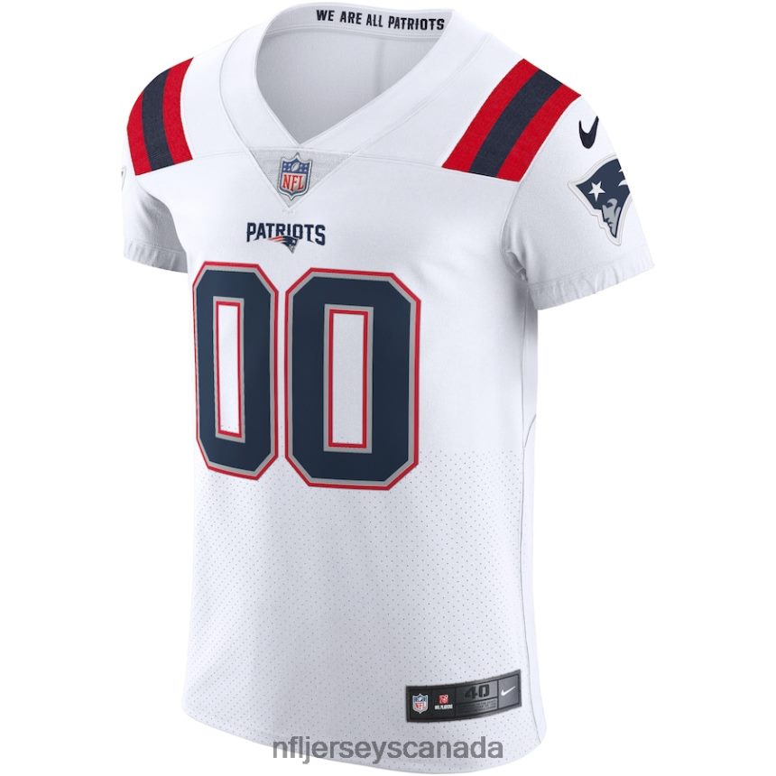 Men New England Patriots Nike White Vapor Elite Custom Jersey Clothing NFL TBXFR64822