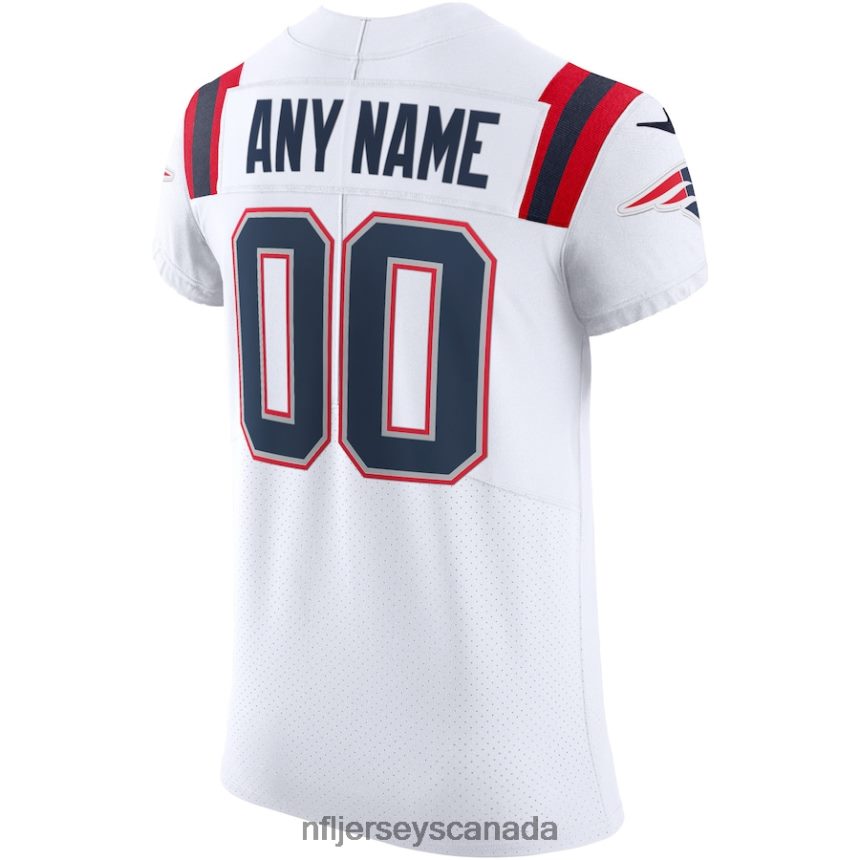 Men New England Patriots Nike White Vapor Elite Custom Jersey Clothing NFL TBXFR64822