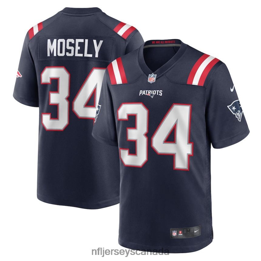 Men New England Patriots Quandre Mosely Nike Navy Home Game Player Jersey Clothing NFL TBXFR66999