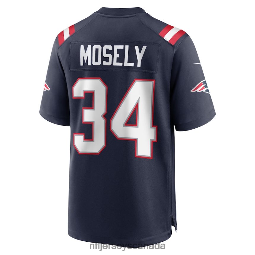 Men New England Patriots Quandre Mosely Nike Navy Home Game Player Jersey Clothing NFL TBXFR66999