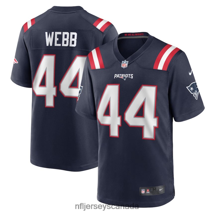 Men New England Patriots Raleigh Webb Nike Navy Home Game Player Jersey Clothing NFL TBXFR66710