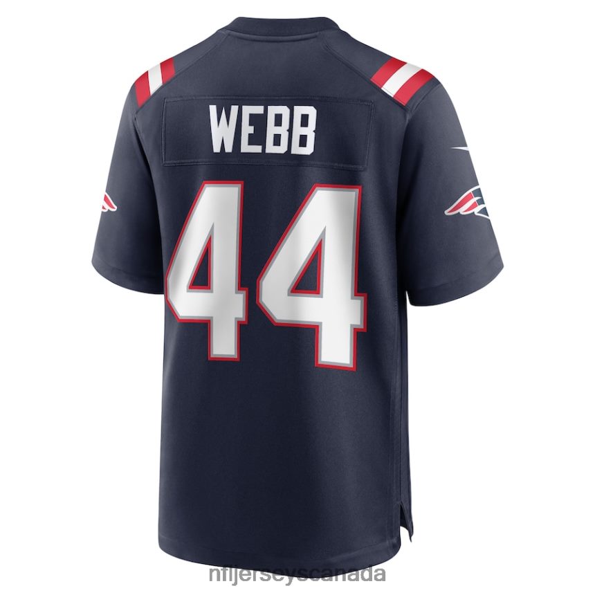 Men New England Patriots Raleigh Webb Nike Navy Home Game Player Jersey Clothing NFL TBXFR66710