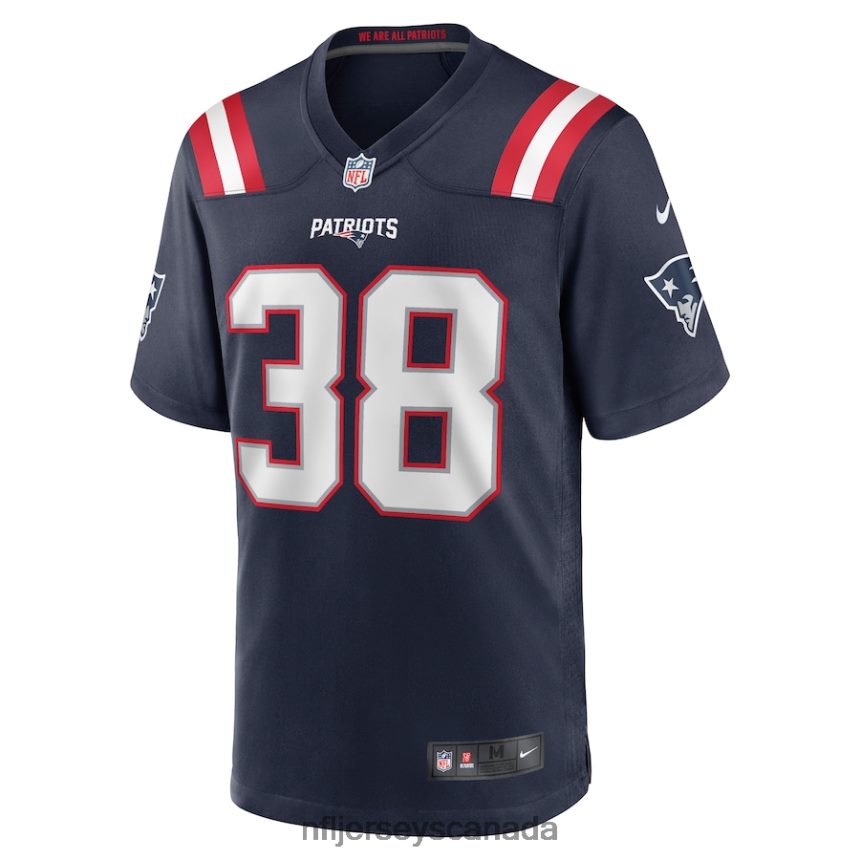 Men New England Patriots Rhamondre Stevenson Nike Navy Game Jersey Clothing NFL TBXFR61490