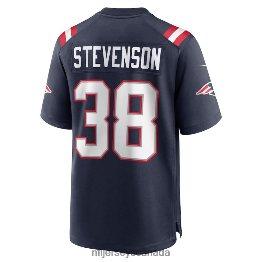 Men New England Patriots Rhamondre Stevenson Nike Navy Game Jersey Clothing NFL TBXFR61490