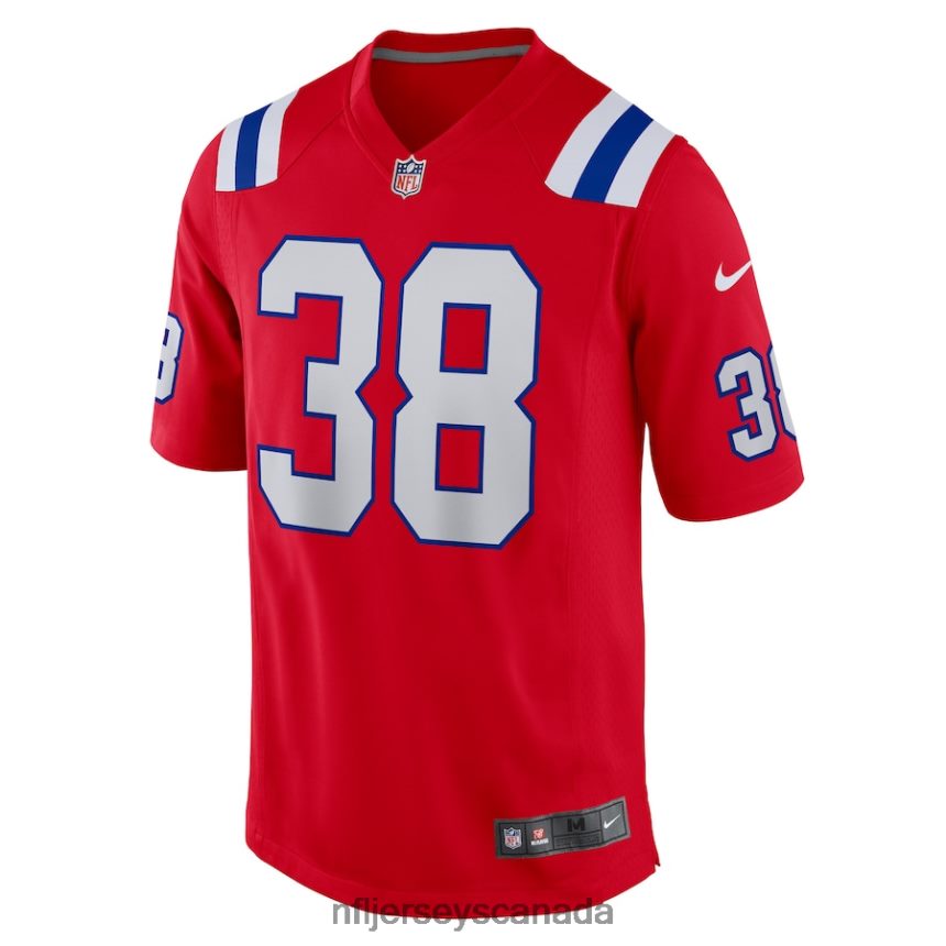 Men New England Patriots Rhamondre Stevenson Nike Red Alternate Game Player Jersey Clothing NFL TBXFR61124