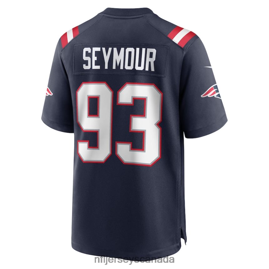 Men New England Patriots Richard Seymour Nike Navy Retired Player Game Jersey Clothing NFL TBXFR64156