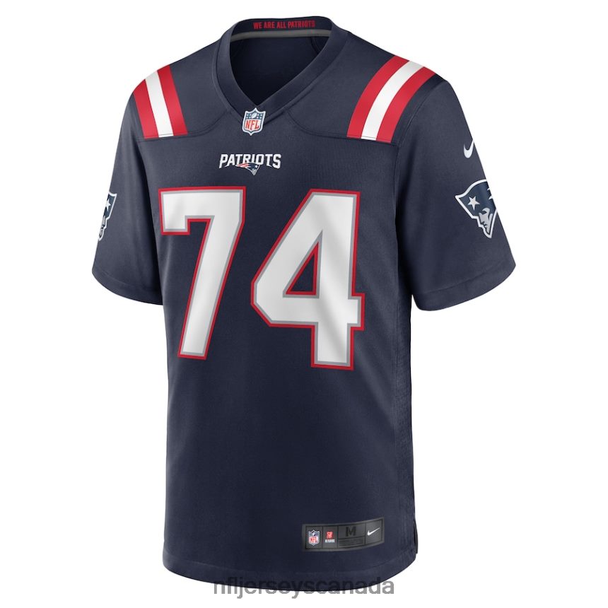 Men New England Patriots Riley Reiff Nike Navy Game Jersey Clothing NFL TBXFR64915