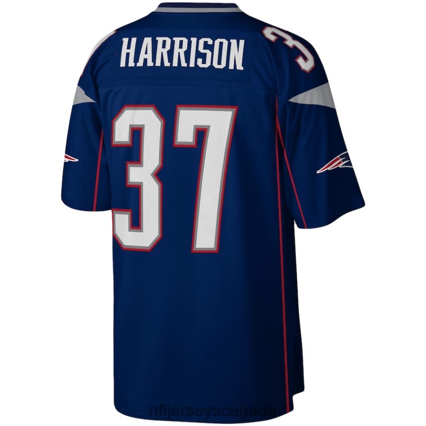 Men New England Patriots Rodney Harrison Mitchell  Ness Navy Legacy Replica Jersey Clothing NFL TBXFR61815