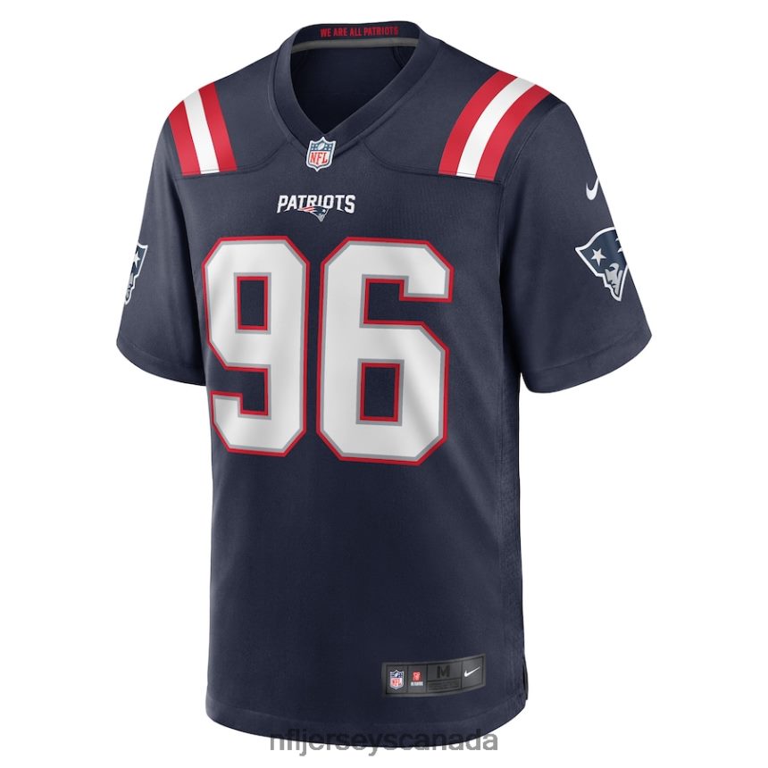 Men New England Patriots Sam Roberts Nike Navy Game Player Jersey Clothing NFL TBXFR66274