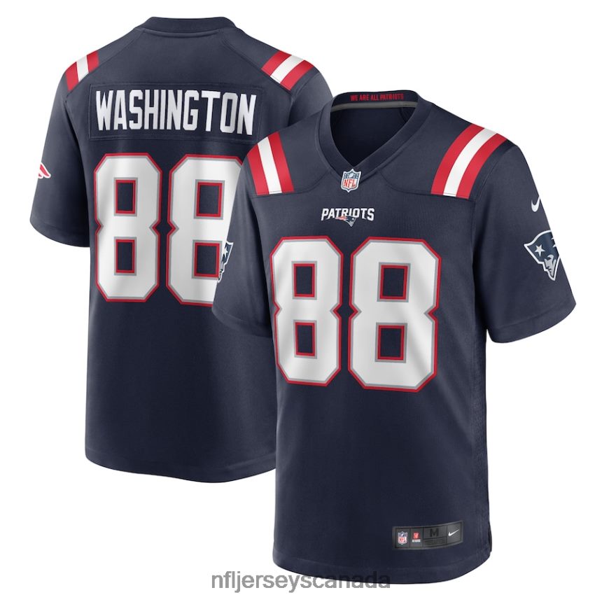 Men New England Patriots Scotty Washington Nike Navy Home Game Player Jersey Clothing NFL TBXFR66492
