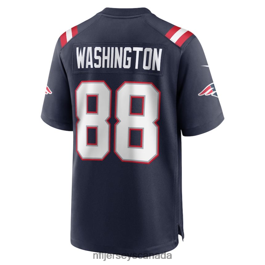 Men New England Patriots Scotty Washington Nike Navy Home Game Player Jersey Clothing NFL TBXFR66492