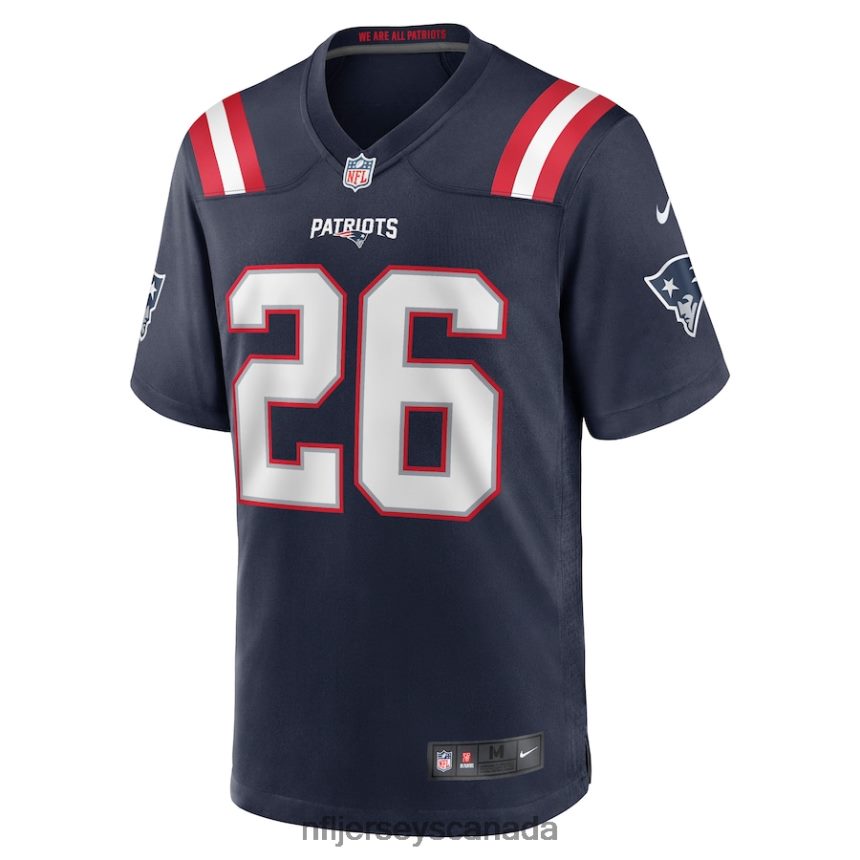 Men New England Patriots Shaun Wade Nike Navy Game Jersey Clothing NFL TBXFR64738