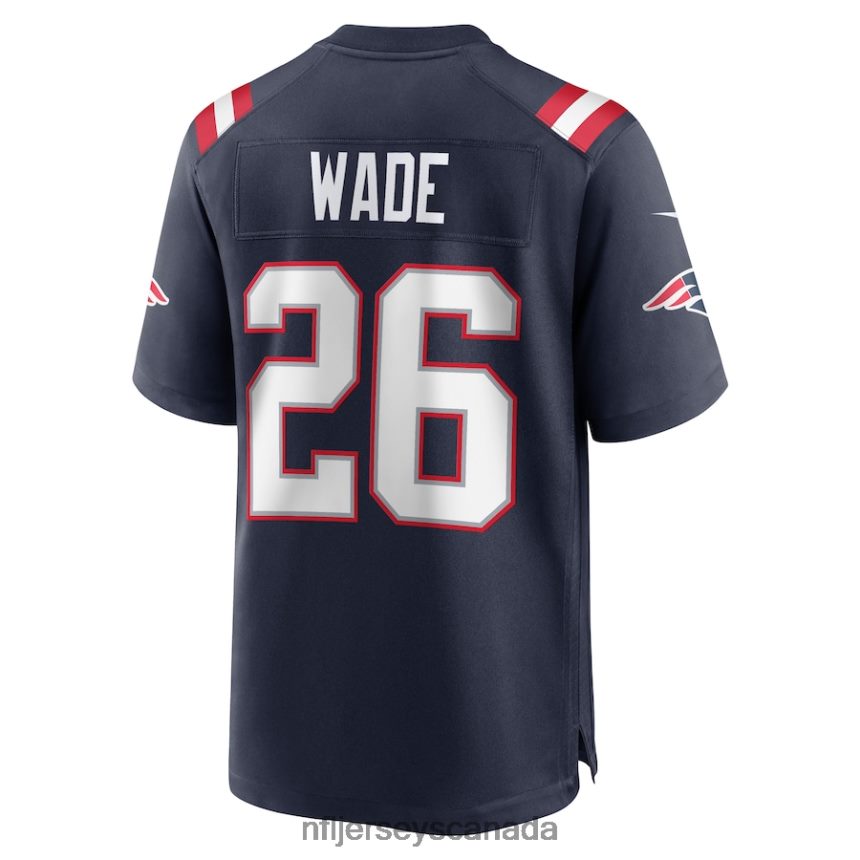 Men New England Patriots Shaun Wade Nike Navy Game Jersey Clothing NFL TBXFR64738