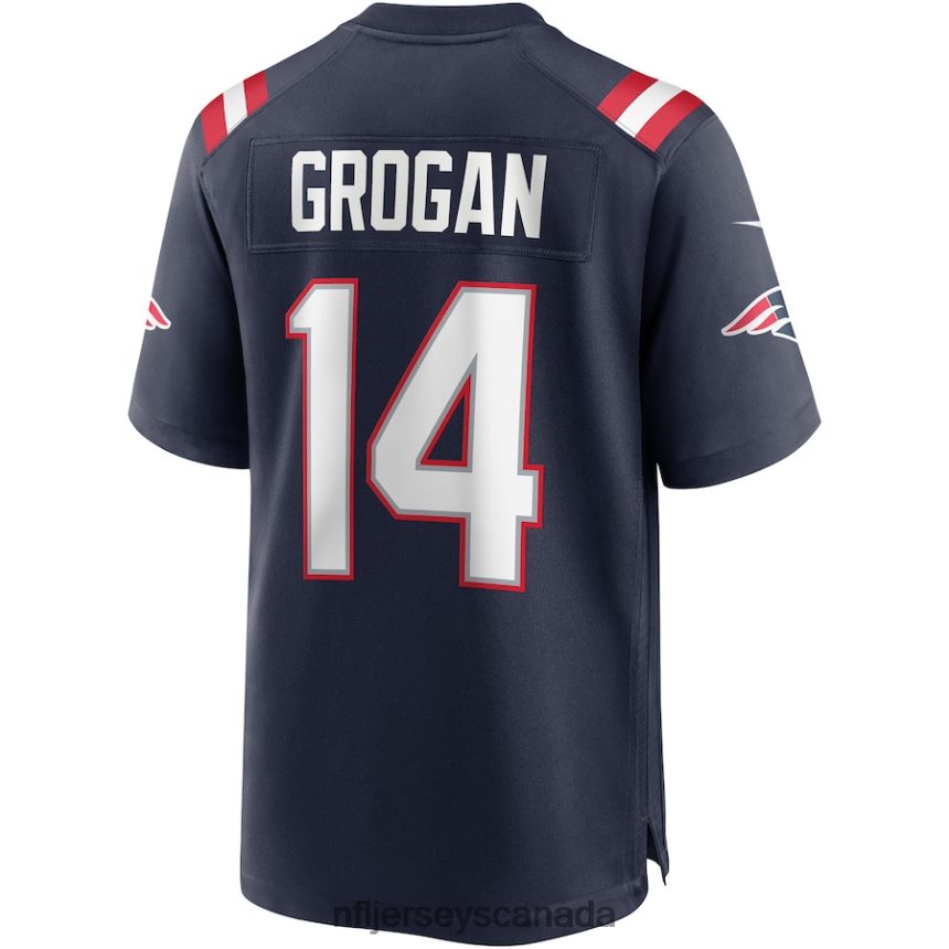 Men New England Patriots Steve Grogan Nike Navy Game Retired Player Jersey Clothing NFL TBXFR62702