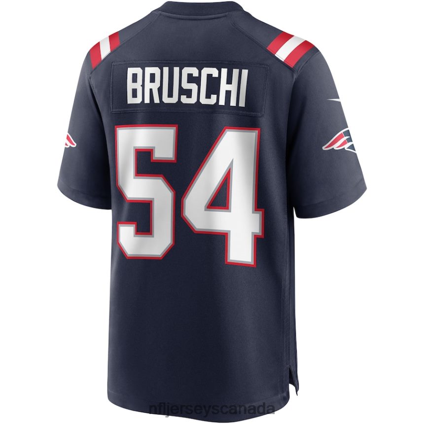 Men New England Patriots Tedy Bruschi Nike Navy Game Retired Player Jersey Clothing NFL TBXFR6941