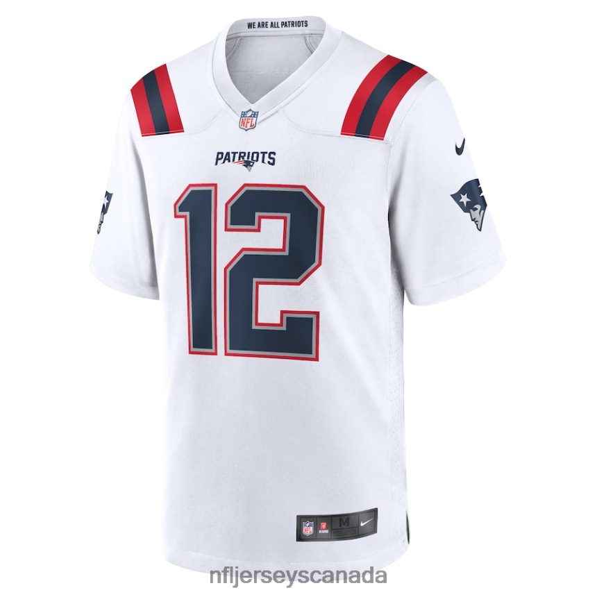 Men New England Patriots Tom Brady Nike White Retired Game Jersey Clothing NFL TBXFR6193