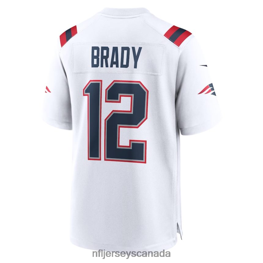 Men New England Patriots Tom Brady Nike White Retired Game Jersey Clothing NFL TBXFR6193
