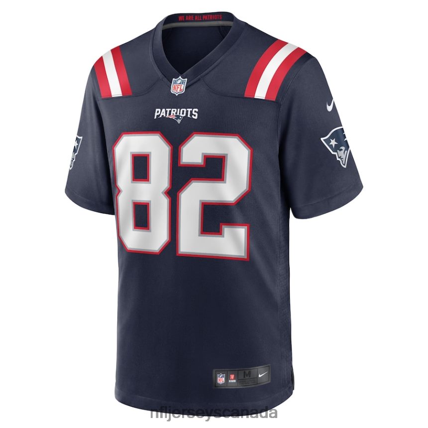 Men New England Patriots Tre Nixon Nike Navy Player Game Jersey Clothing NFL TBXFR64380