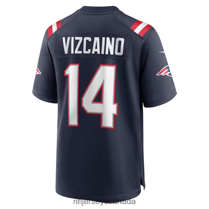 Men New England Patriots Tristan Vizcaino Nike Navy Home Game Player Jersey Clothing NFL TBXFR66299