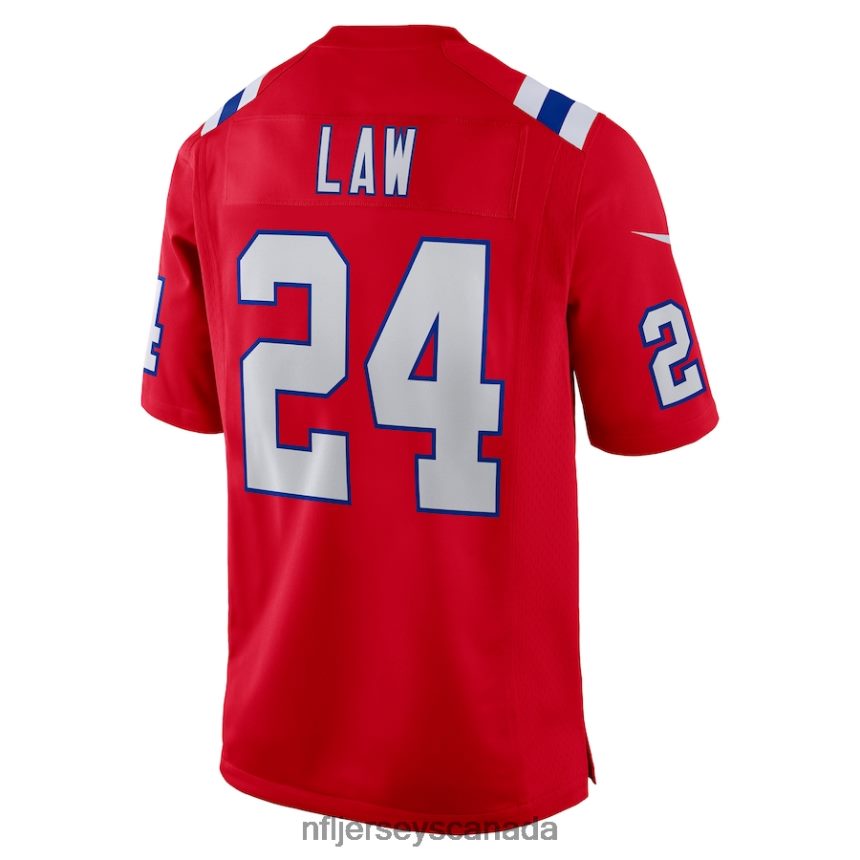 Men New England Patriots Ty Law Nike Red Retired Player Alternate Game Jersey Clothing NFL TBXFR66715