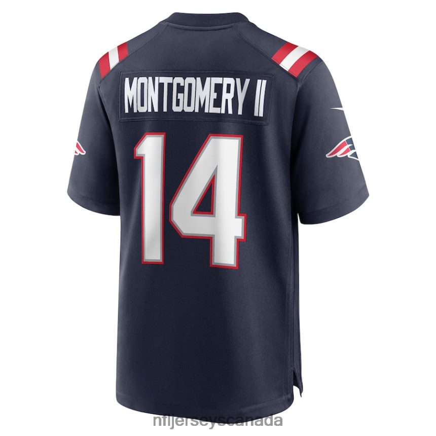 Men New England Patriots Ty Montgomery Nike Navy Game Jersey Clothing NFL TBXFR64902