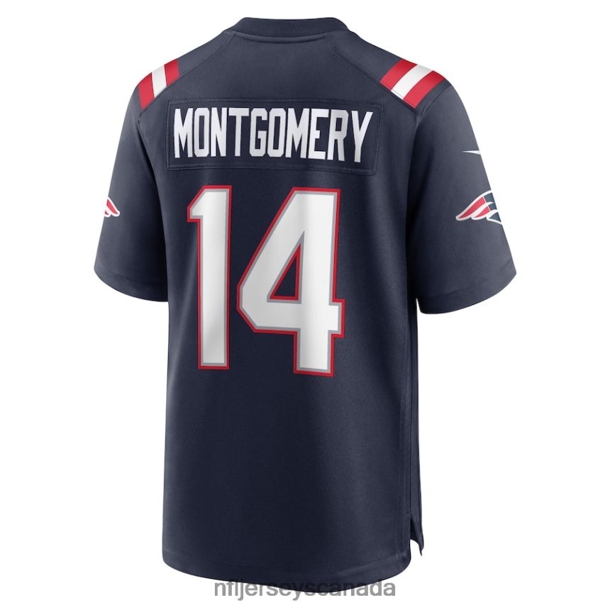 Men New England Patriots Ty Montgomery Nike Navy Player Game Jersey Clothing NFL TBXFR66813