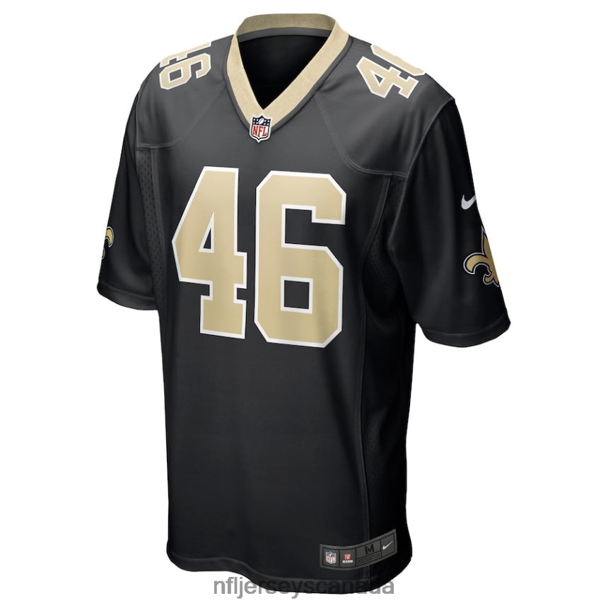 Men New Orleans Saints Adam Prentice Nike Black Game Player Jersey Clothing NFL TBXFR62388