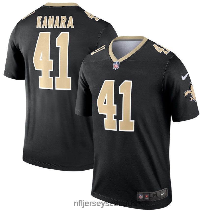 Men New Orleans Saints Alvin Kamara Nike Black Legend Jersey Clothing NFL TBXFR62740