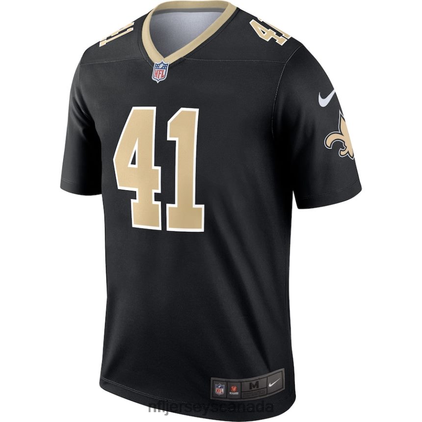 Men New Orleans Saints Alvin Kamara Nike Black Legend Jersey Clothing NFL TBXFR62740