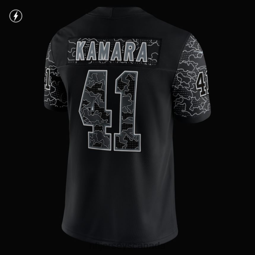 Men New Orleans Saints Alvin Kamara Nike Black RFLCTV Limited Jersey Clothing NFL TBXFR63747