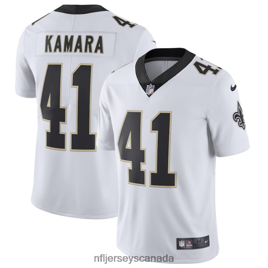 Men New Orleans Saints Alvin Kamara Nike White Vapor Untouchable Limited Jersey Clothing NFL TBXFR61299