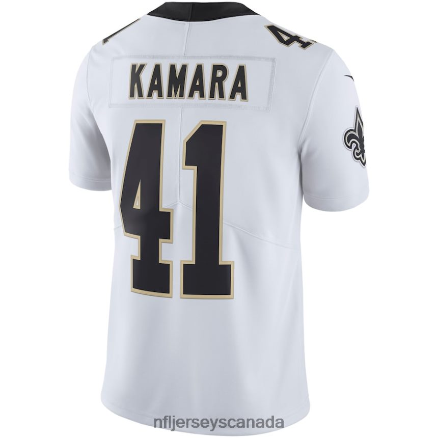 Men New Orleans Saints Alvin Kamara Nike White Vapor Untouchable Limited Jersey Clothing NFL TBXFR61299