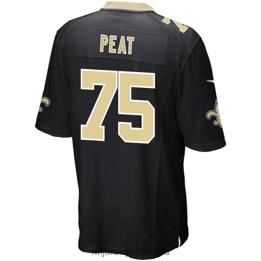 Men New Orleans Saints Andrus Peat Nike Black Game Player Jersey Clothing NFL TBXFR64096