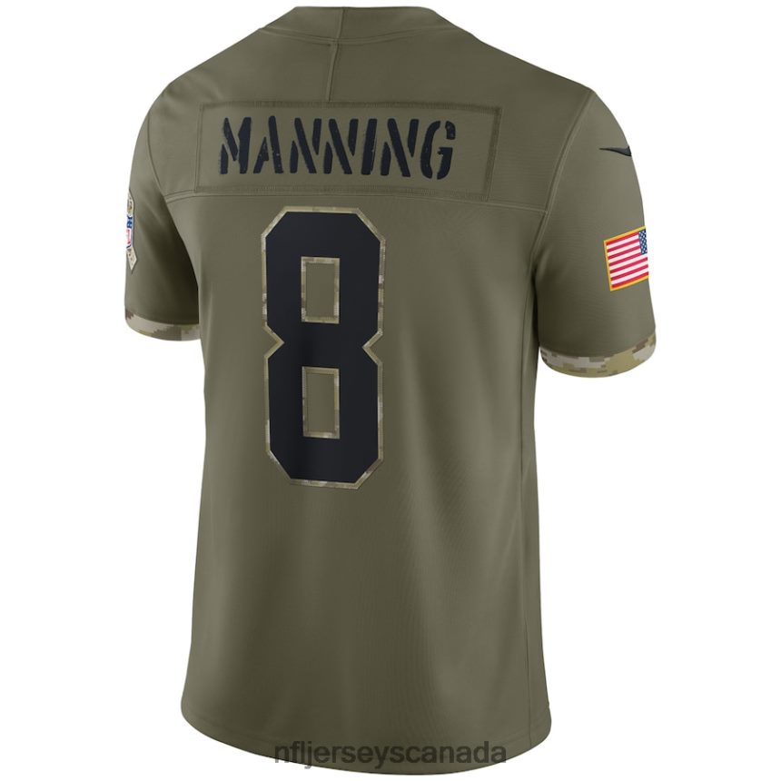 Men New Orleans Saints Archie Manning Nike Olive 2022 Salute To Service Retired Player Limited Jersey Clothing NFL TBXFR62905