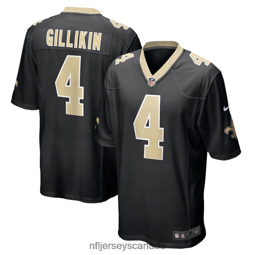 Men New Orleans Saints Blake Gilikin Nike Black Game Player Jersey Clothing NFL TBXFR64666