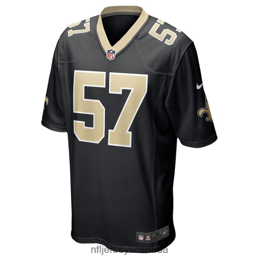 Men New Orleans Saints Christian Ringo Nike Black Game Player Jersey Clothing NFL TBXFR66435