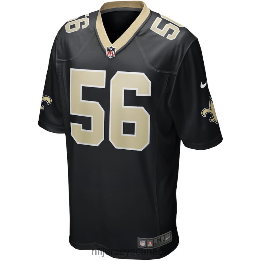 Men New Orleans Saints Demario Davis Nike Black Game Jersey Clothing NFL TBXFR6917