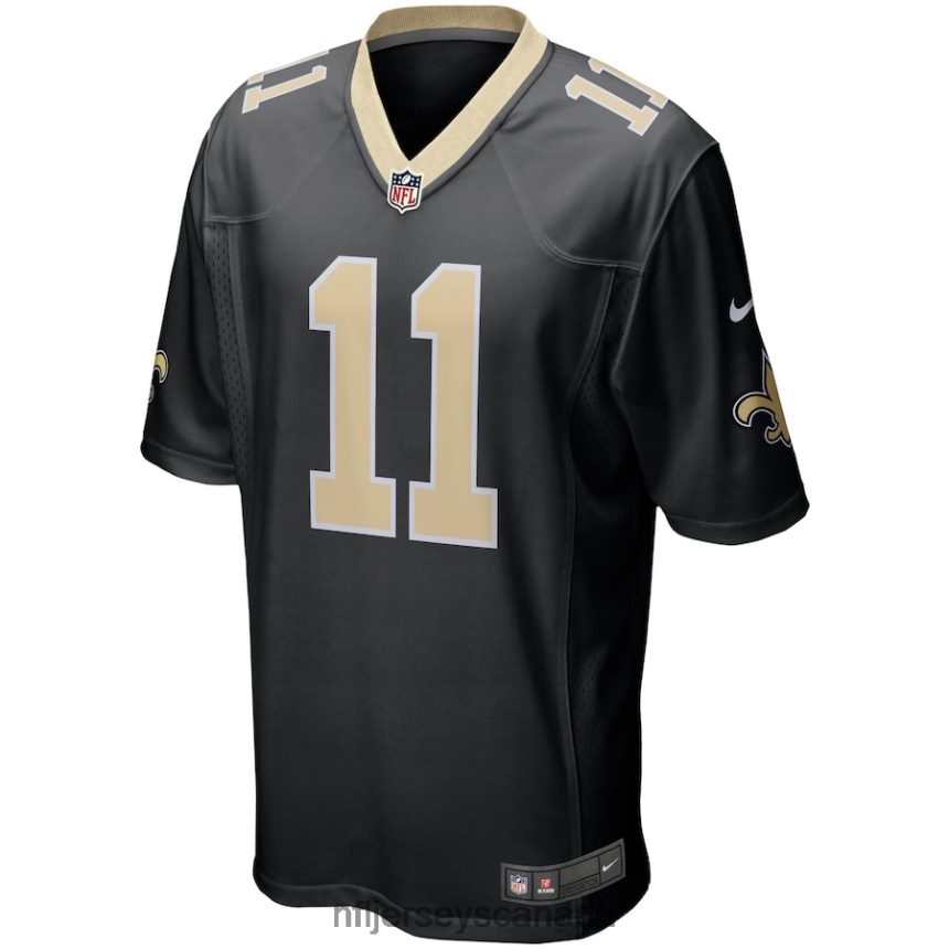 Men New Orleans Saints Deonte Harris Nike Black Game Player Jersey Clothing NFL TBXFR65916