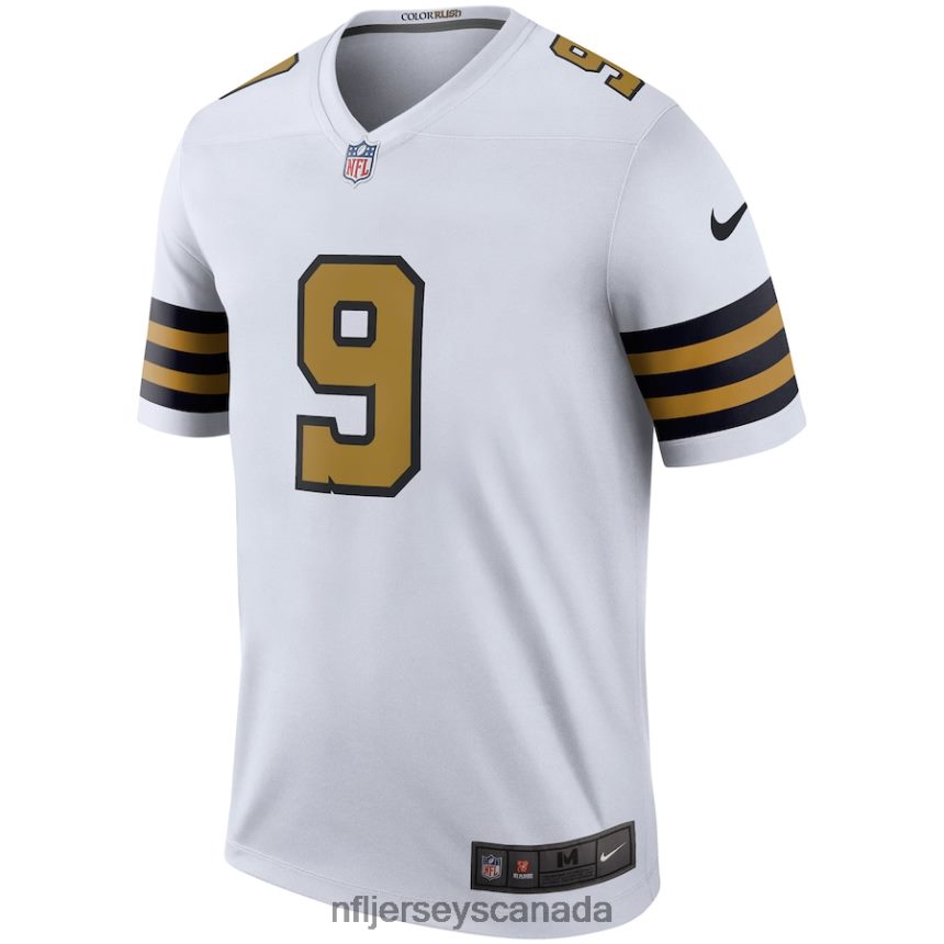 Men New Orleans Saints Drew Brees Nike White Color Rush Legend Jersey Clothing NFL TBXFR61314