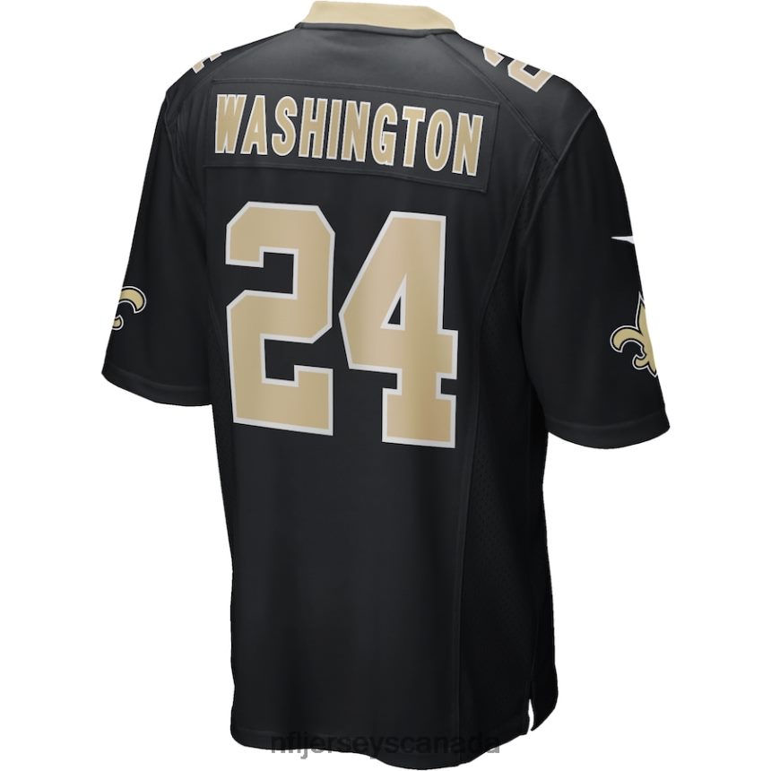 Men New Orleans Saints Dwayne Washington Nike Black Game Player Jersey Clothing NFL TBXFR63372