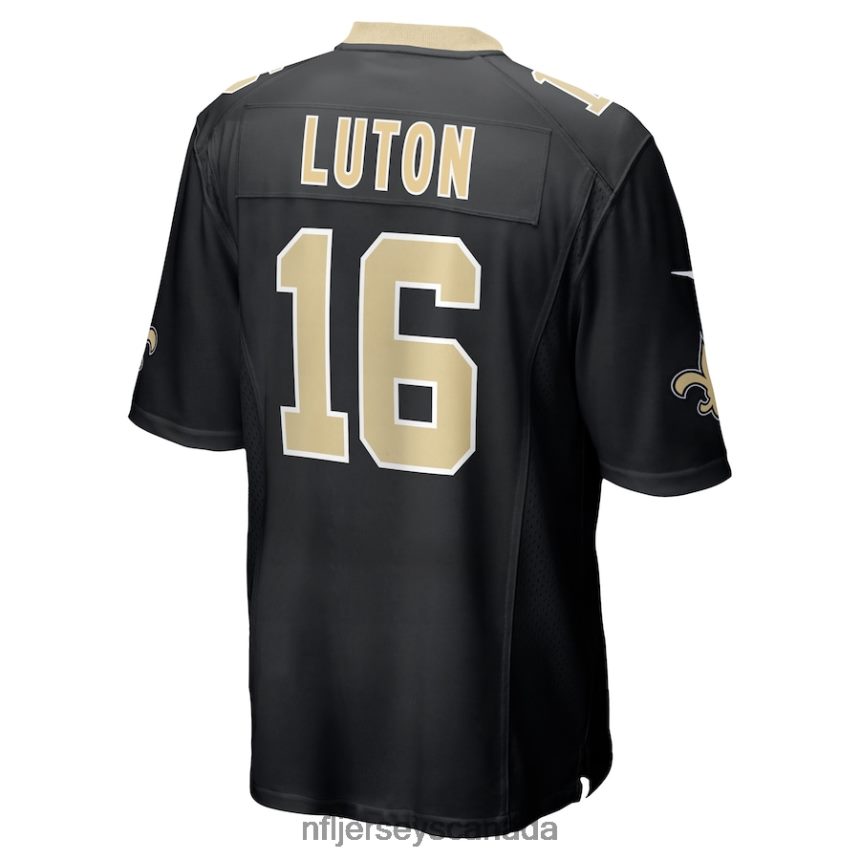Men New Orleans Saints Jake Luton Nike Black Game Player Jersey Clothing NFL TBXFR65642