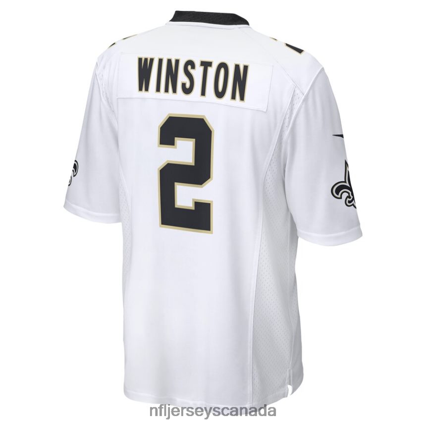 Men New Orleans Saints Jameis Winston Nike White Game Player Jersey Clothing NFL TBXFR64764