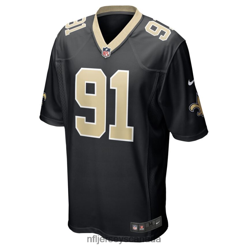 Men New Orleans Saints Kentavius Street Nike Black Game Player Jersey Clothing NFL TBXFR64406