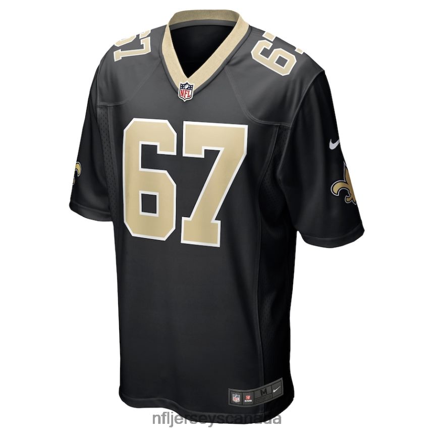 Men New Orleans Saints Landon Young Nike Black Game Jersey Clothing NFL TBXFR64332