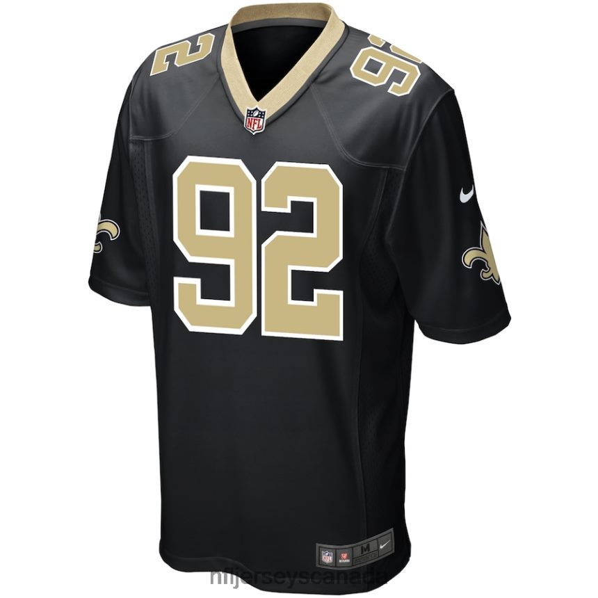 Men New Orleans Saints Marcus Davenport Nike Black Game Player Jersey Clothing NFL TBXFR64917
