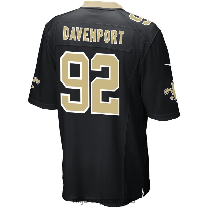 Men New Orleans Saints Marcus Davenport Nike Black Game Player Jersey Clothing NFL TBXFR64917