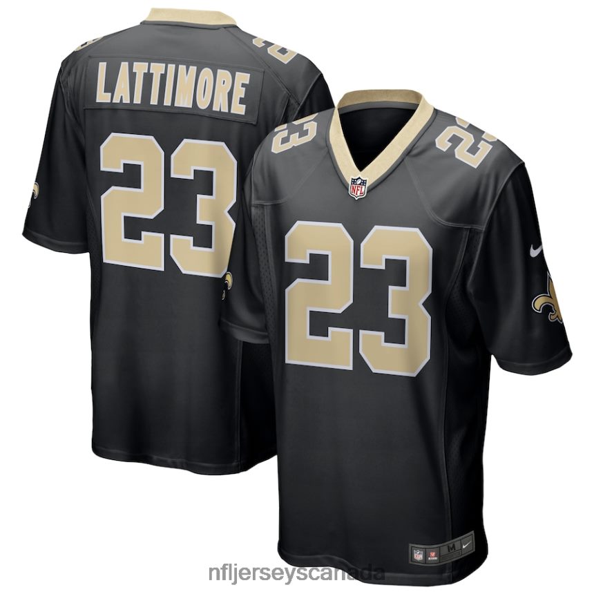 Men New Orleans Saints Marshon Lattimore Nike Black Game Jersey Clothing NFL TBXFR6909