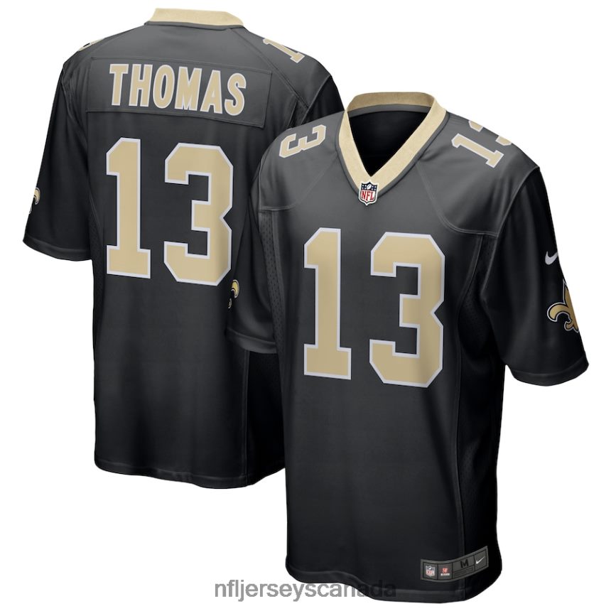 Men New Orleans Saints Michael Thomas Nike Black Game Jersey Clothing NFL TBXFR61851