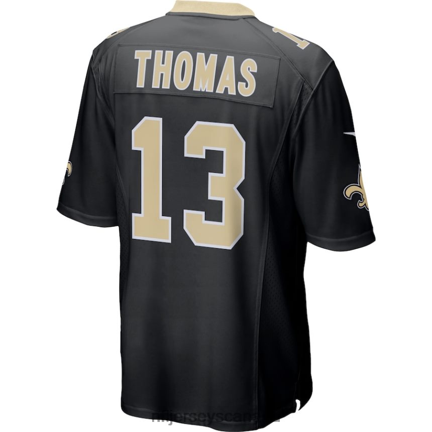 Men New Orleans Saints Michael Thomas Nike Black Game Jersey Clothing NFL TBXFR61851